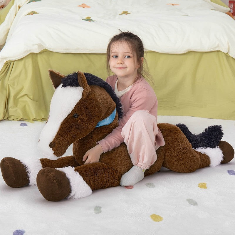 47" Giant Horse Stuffed Animal Large Stuffed Horse Plush Toy6