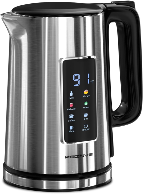 Electric Kettle 1.7L Touch Screen 6 Temp STRIX Auto Shut Off Double Wall10