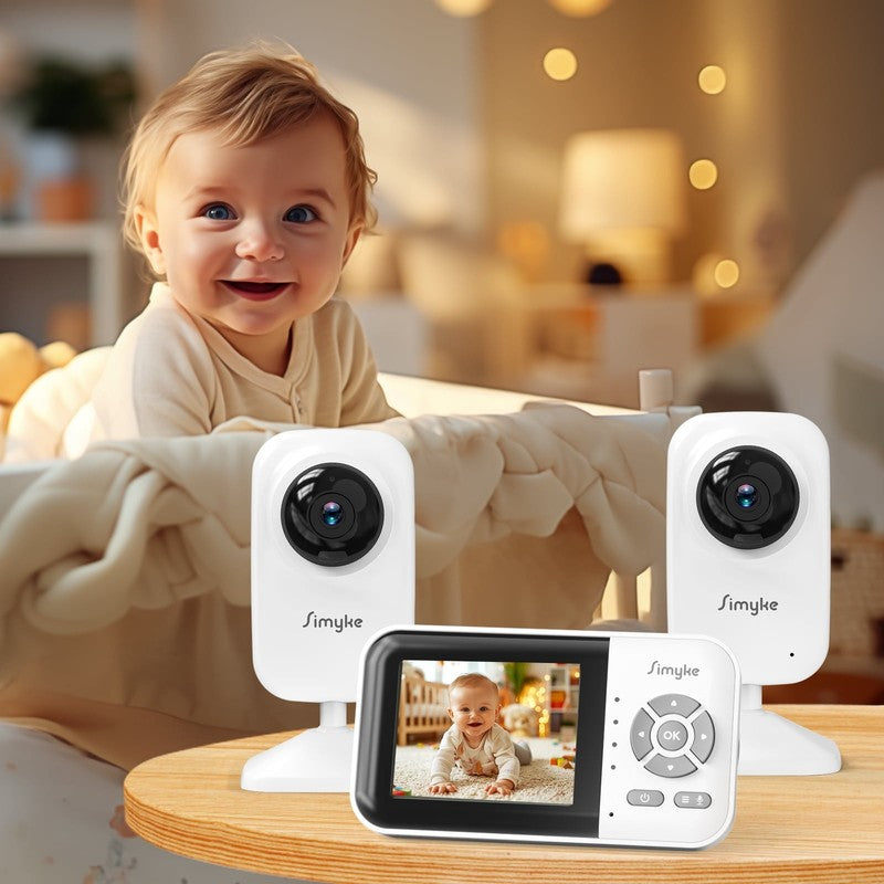 Dual Camera Video Baby Monitor, 2.8" LCD, Wireless, Night Vision, 2-Way Audio, A9