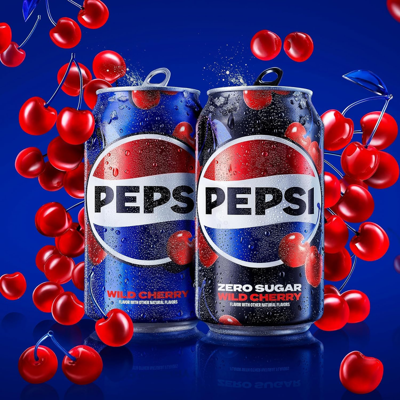 Wild Cherry Cola Soda Pop Mini Cans, 7.5 Ounce Mini Cans (10 Pack) (Packaging Ma5