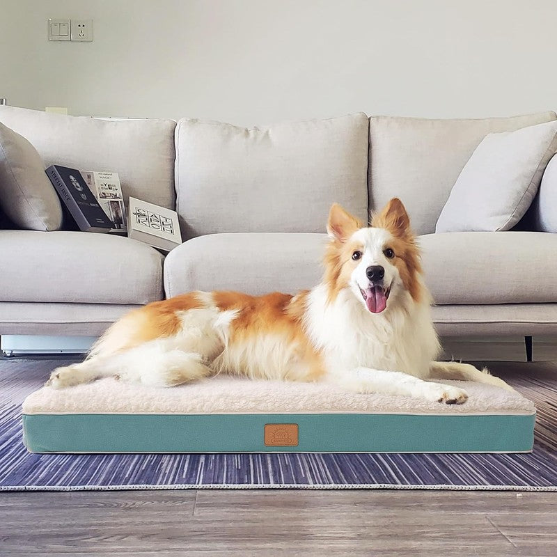 Orthopedic Dog Bed for Large Dogs   Waterproof Crate Bed with Washable Cover7