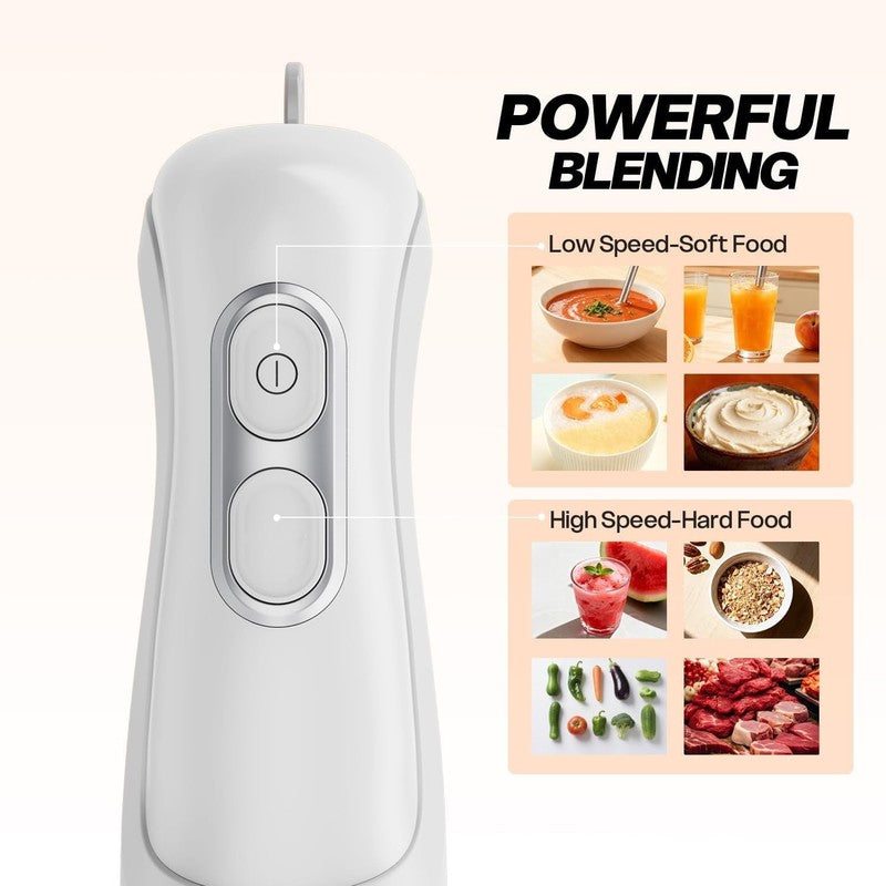 Hand Blender, Immersion Blender with 2 Mixing Speed, Electric Handheld Mixer Por4