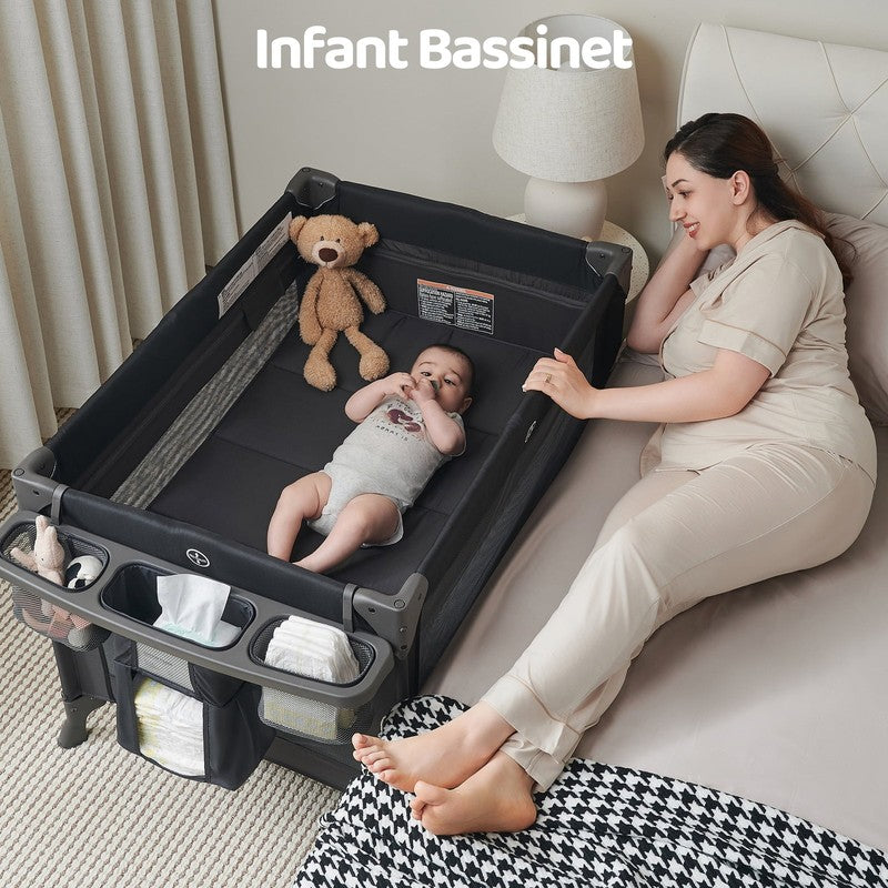 4 In 1 Baby Playard with Bassinet & Changing Table for Newborn4