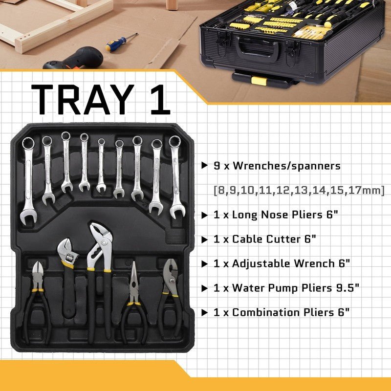 799 Pcs Tool Set, Household Repair Hand Tool Kit, Mechanics Tool Kit, with Troll5