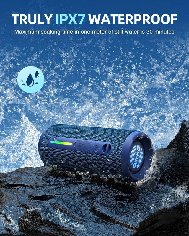 24W Bluetooth Speaker, IPX7 Waterproof, Extra Bass, RGB Lights, 30H Playtime2
