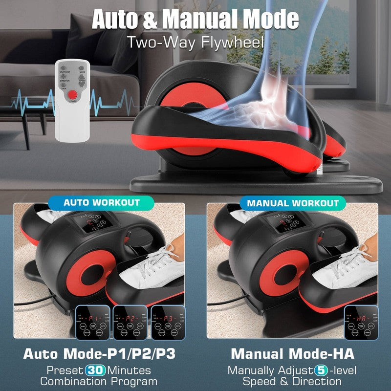 Compact Under Desk Elliptical with Remote & Monitor - Perfect for Home & Office3
