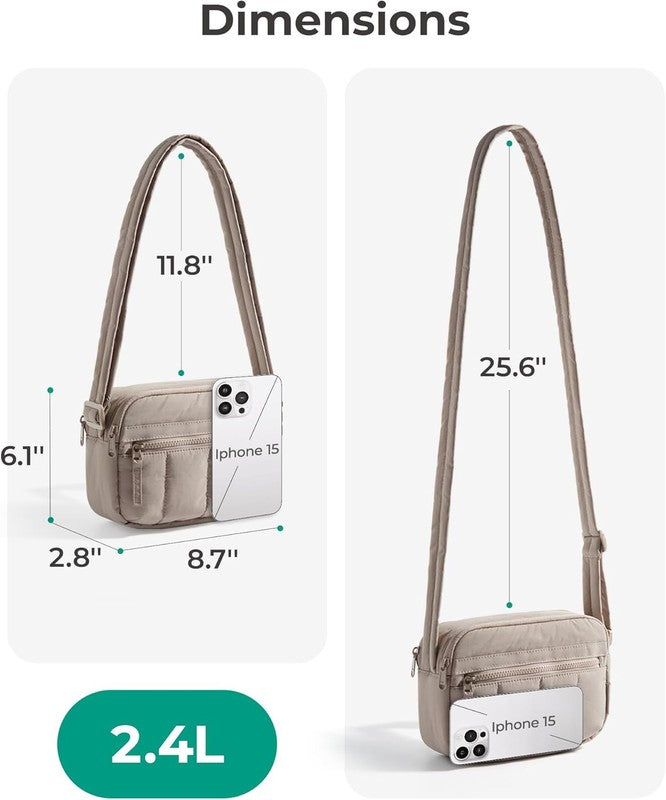 Cross Body Purse, Mini Crossbody Bags for Women Travel Purse, Puffy Shoulder Han5