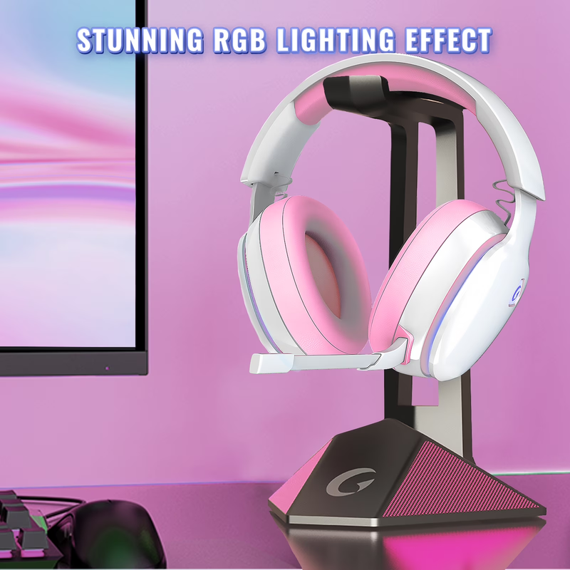Wireless Gaming Headset PS5 PC Switch Mac Bluetooth 2.4GHz Noise Mic7