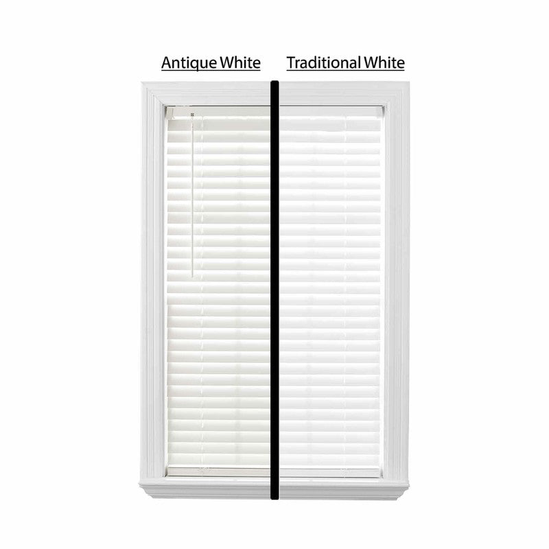 2" Cordless Faux Wood Horizontal Blinds, Antique White, 23" W X 64" L3