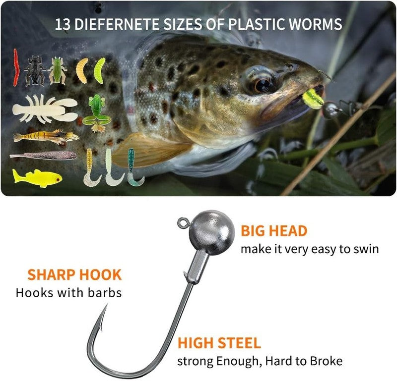 Ultimate Freshwater Fishing Lures Kit for Bass, Trout & Salmon Tackle Box3