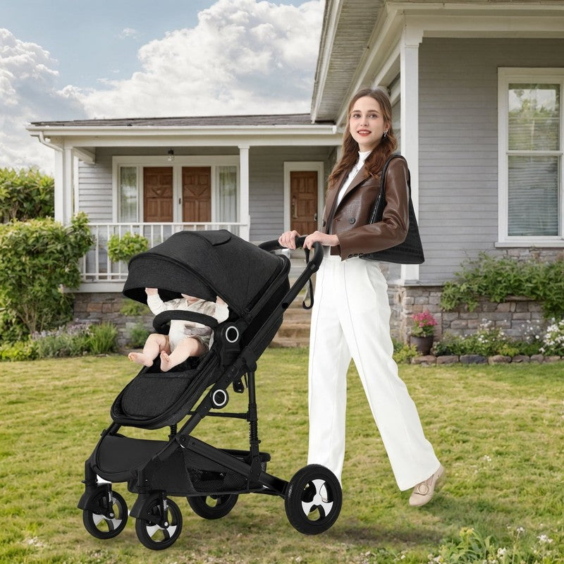 3-In-1 Convertible Baby Stroller with Big Seat and Adjustable Canopy, 24 Pound, 3