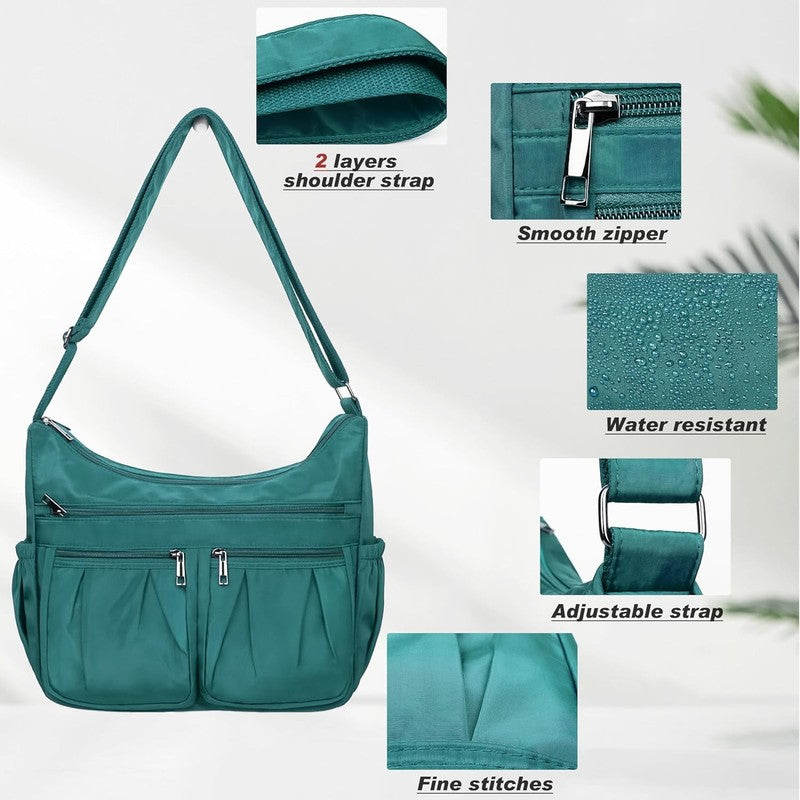 Women Crossbody Bag Waterproof Nylon Lightweight Shoulder Large Purse Handbag5
