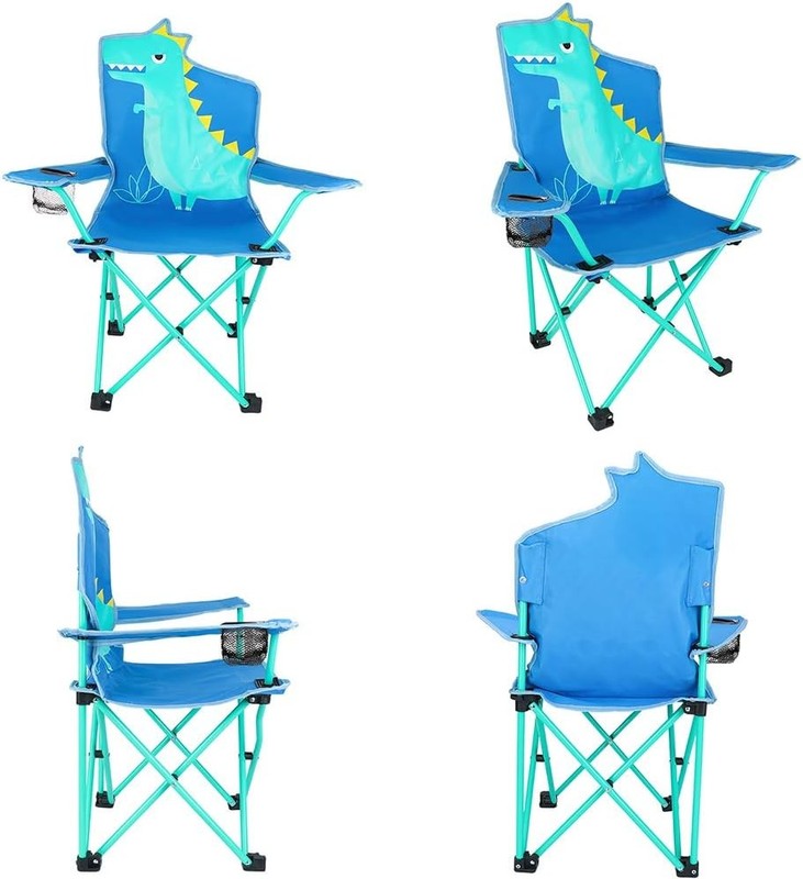 Kids Outdoor Folding Camping & Lawn Chair w/ Cup Holder & Carry Bag3