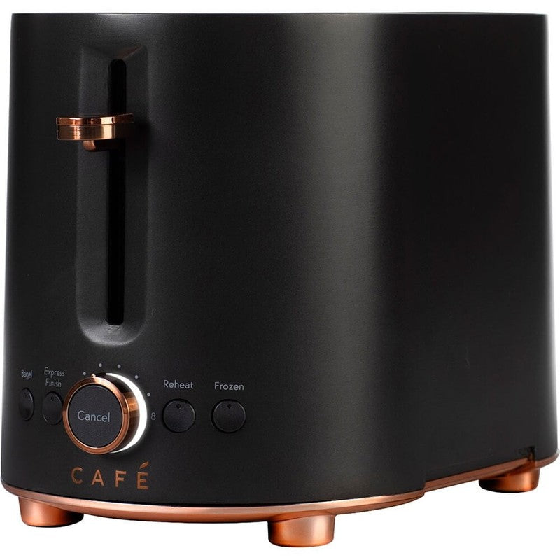 Café Express 2-Slice Toaster Extra-Wide Slots Matte Black 8 Shade Settings1