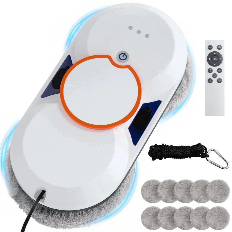 Smart Window Cleaning Robot with 5600Pa Suction Power, Double Automatic Water Sp0