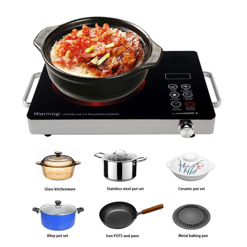 3500W Electric Hot Plate Ceramic Induction Cooktop Portable Stove 110V9