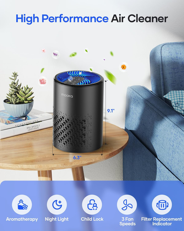 Air Purifiers for Bedroom Home,  HEPA Air Purifier for Home Pets with Fragrance 6