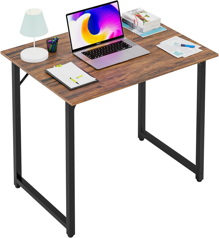 Modern Adjustable Computer Desk for Home Office   32 Inch Brown Table8