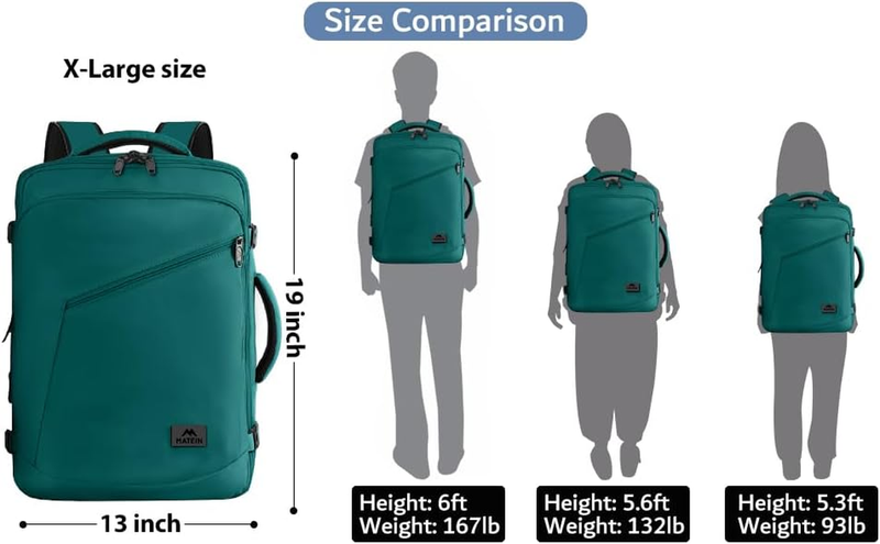35L Carry On Travel Backpack Airplane Approved Daypack Blue2