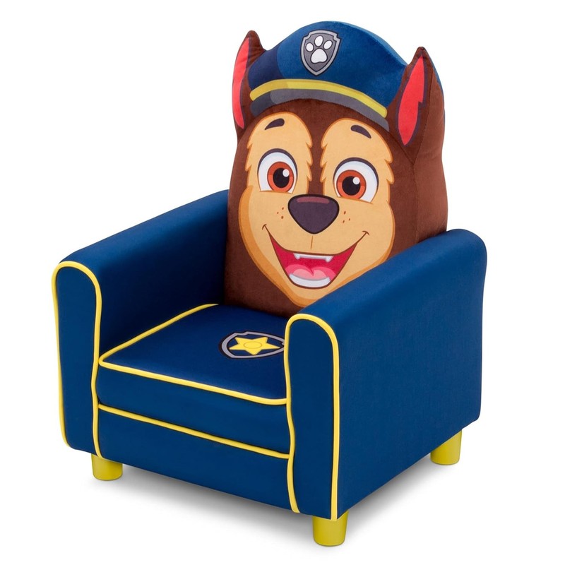 Figural Upholstered Kids Chair, Nick Jr. PAW Chase,Wood, Blue3
