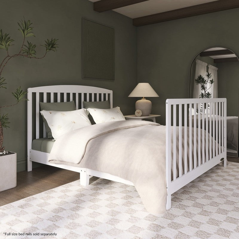 Odelle 5-in-1 Convertible Crib Toddler Day Kids Full Bed White6