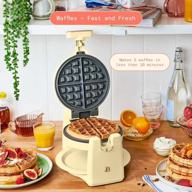 Rotating Belgian Waffle Maker, Buttercream by Drew Barrymore1