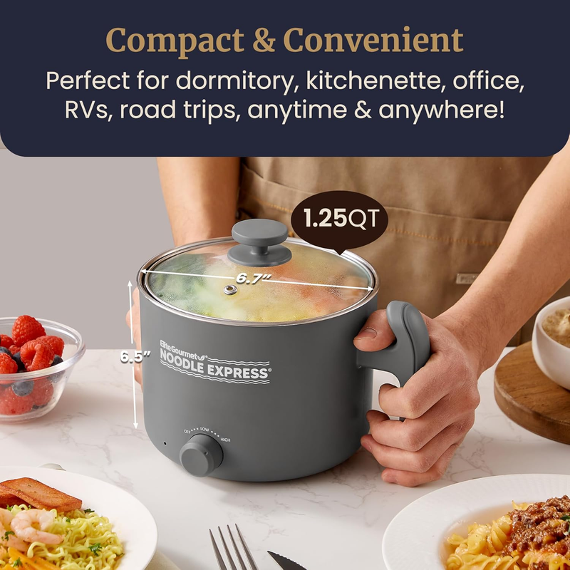 NOODLE EXPRESS Hot Pot Electric Cooker Stainless Steel Ramen Soup Stew4
