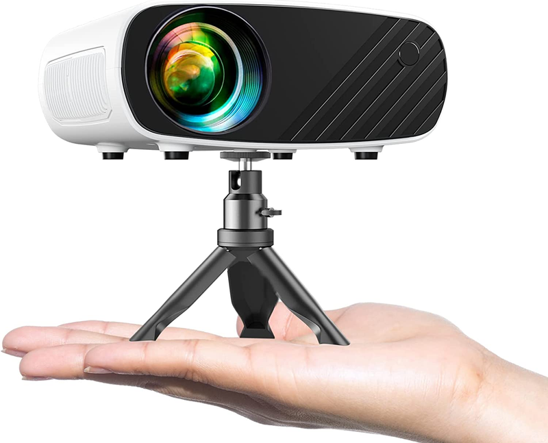 Upgraded Mini Projector 1080P HD, 8000L Portable with Tripod for All Devices0
