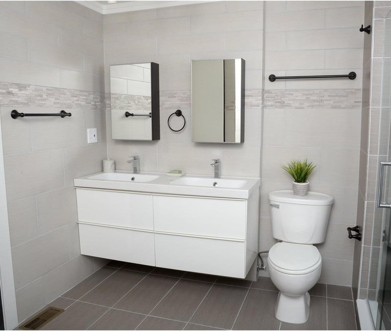 Modern 5 Piece Bathroom Hardware Set, Oil Rubbed Bronze, Towel Bar, Toilet Paper4