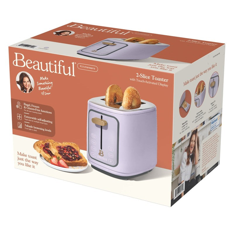 2 Slice Toaster with Touch Activated Display, Lavender by Drew Barrymore7