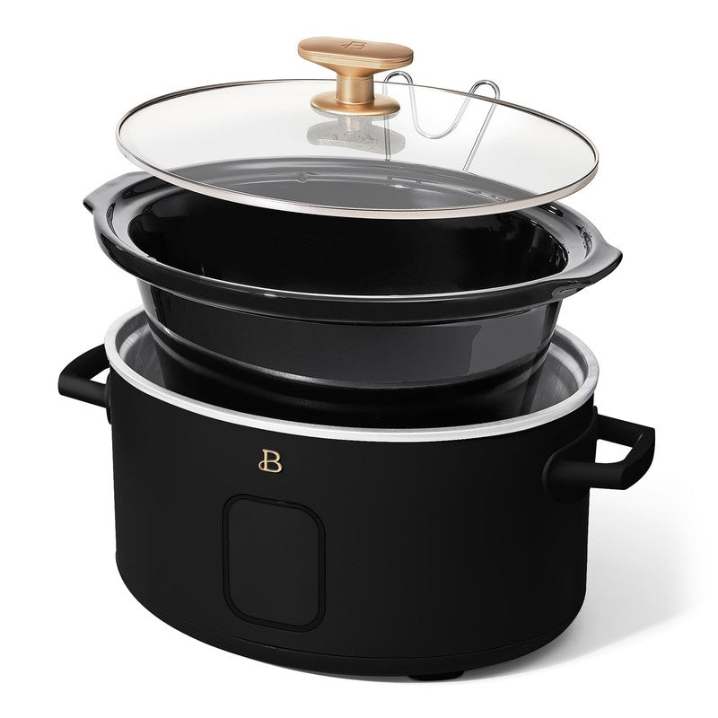6 Qt Programmable Slow Cooker, Black Sesame by Drew Barrymore7