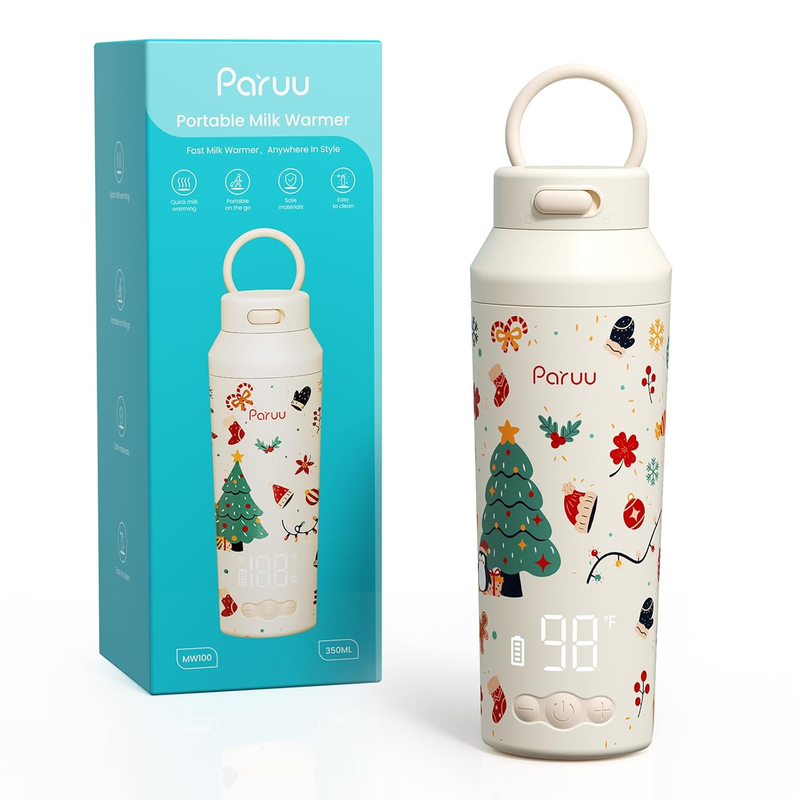 Portable Baby Bottle Warmer Fast Heat 7 Temp 12oz Travel Beige0