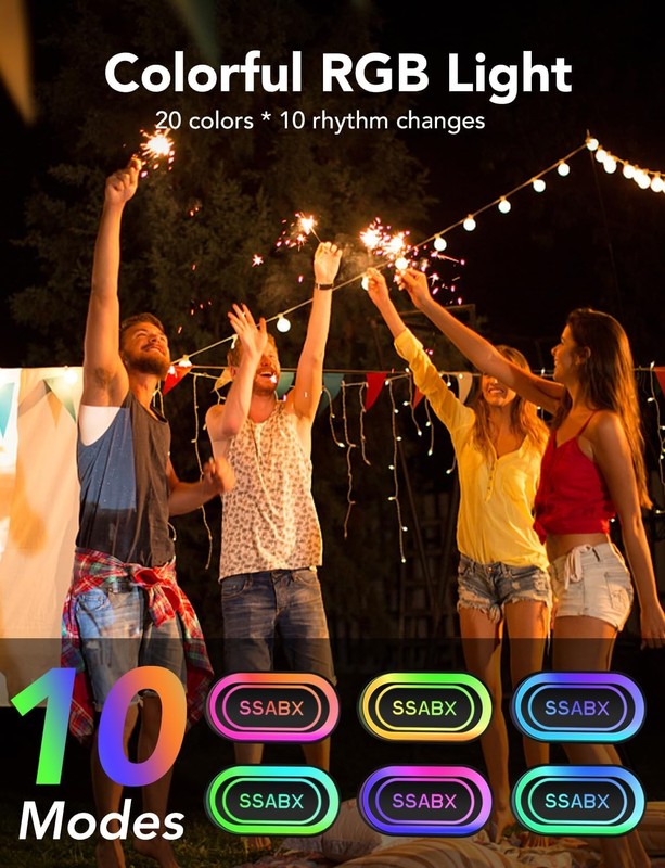 30W Bluetooth 5.4 Speaker, Dual, Deep Bass, 30H Playtime, RGB Lights, IPX7, TWS4
