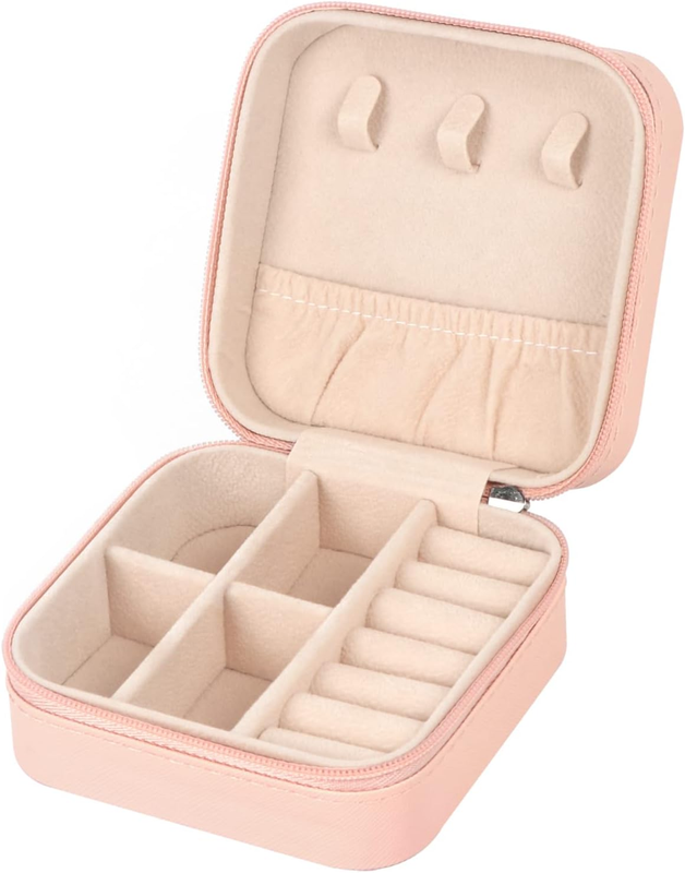 Travel Jewelry Case Box Organizer Storage Case Leather Travel Case for Women7