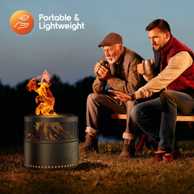 Smokeless Fire Pit Stainless Steel Portable Fire Pit with Carry Bag, 18”3