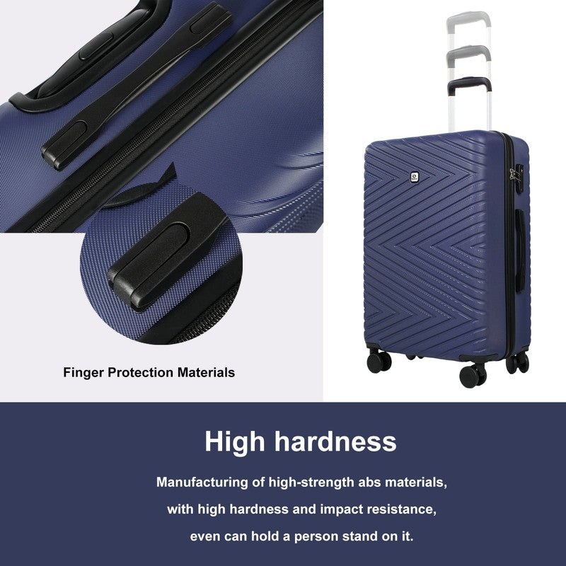 4 Piece Hardshell Luggage Set Hardside Lightweight Suitcase with TSA Lock Spinne3