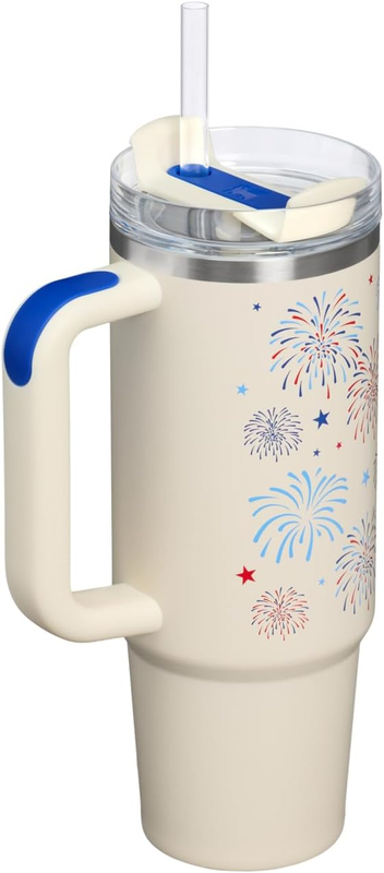 Stanley Quencher H2.0 30oz Tumbler w/ Handle Straw Insulated Fireworks2
