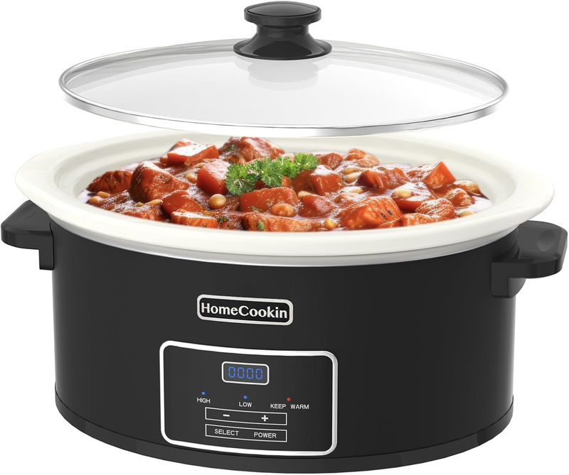 8Qt Programmable Slow Cooker Timer Keep Warm 6+ Servings Black7
