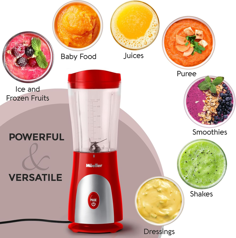 Smoothie Blender 15Oz Travel Cup Red, Personal Blender for Shakes & Baby Food4