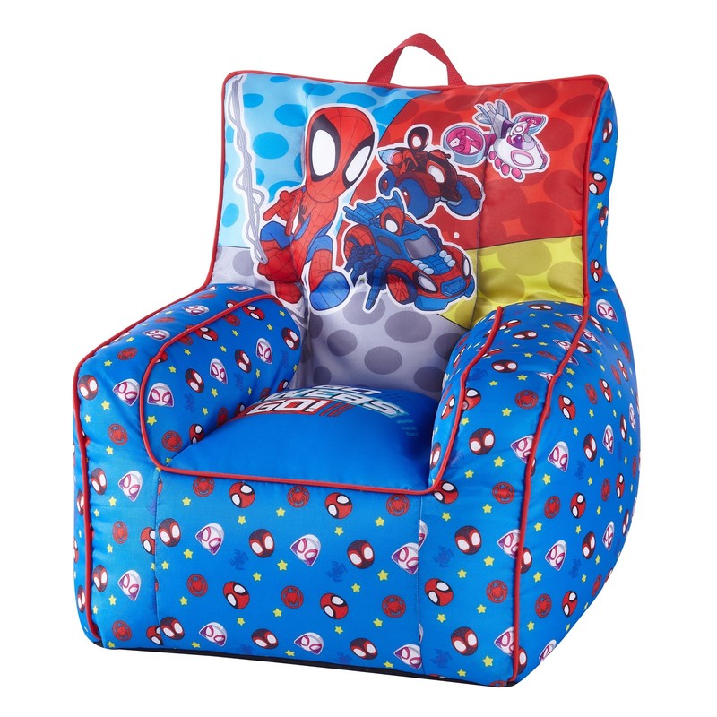 Spidey and Friends Blue Square Bean Bag Chair, Polyester2