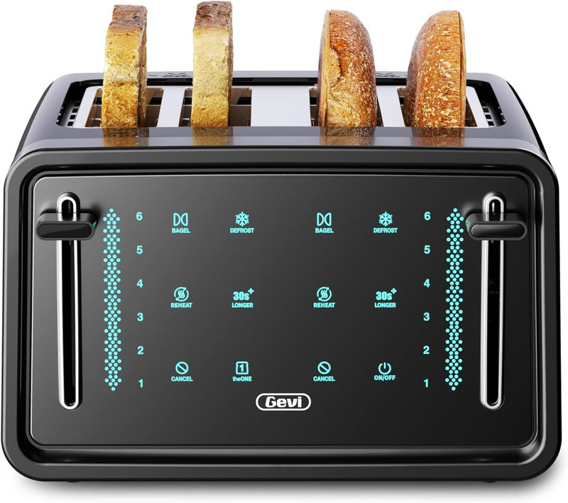 4 Slice Toaster with LED Touchscreen, Dual Controls & 6 Shade Settings8
