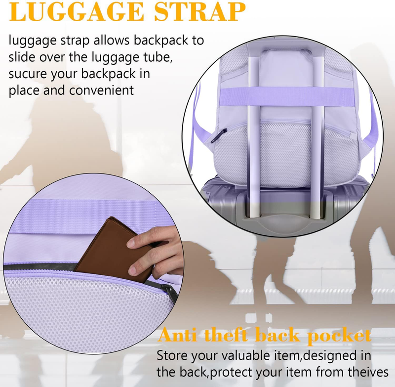 15.6" Laptop Backpack Girls Women College School Computer Bag5