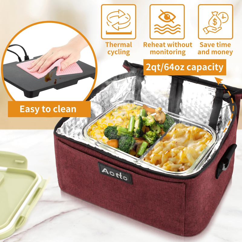 Portable Electric Lunch Box Food Warmer 12V/24V/110V Car Oven Red  You’re now ch2