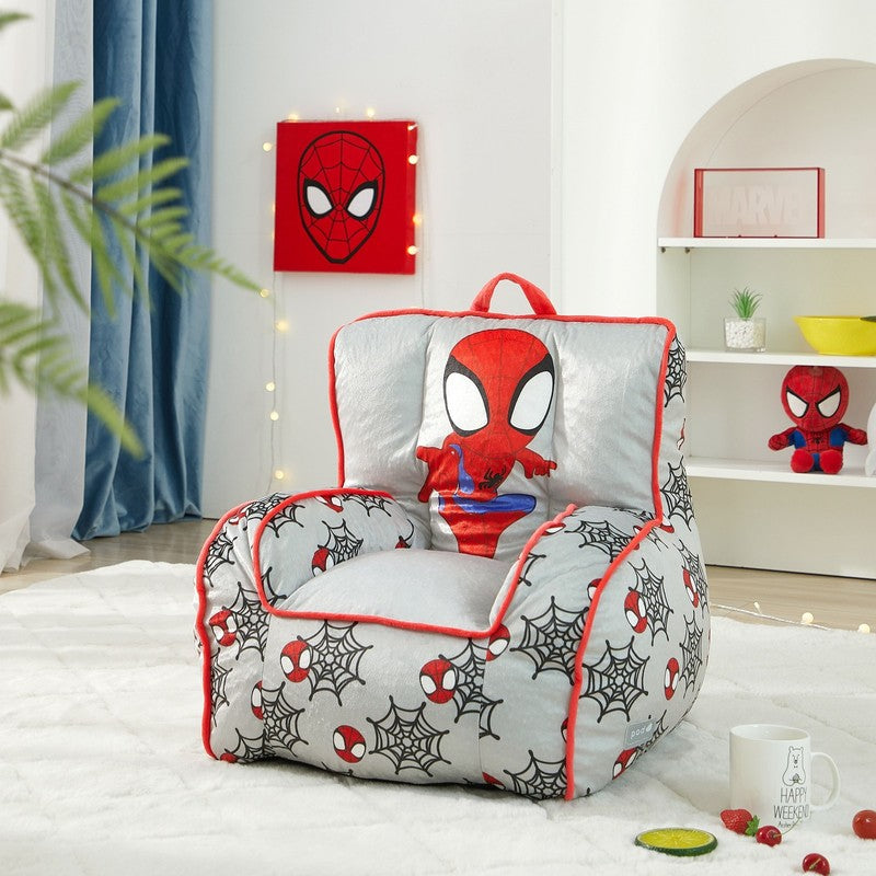 Spiderman 18" Toddler Square Beanbag Chair, Grey1