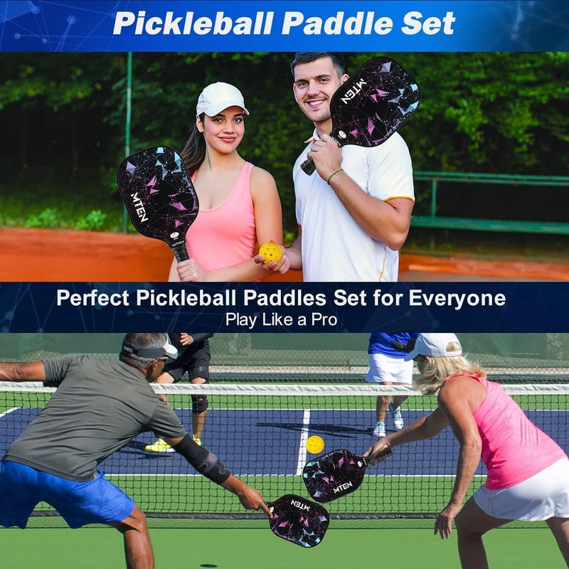 Pickleball Paddles, USAPA Approved Fiberglass Surface Pickleball Set with Pickle5