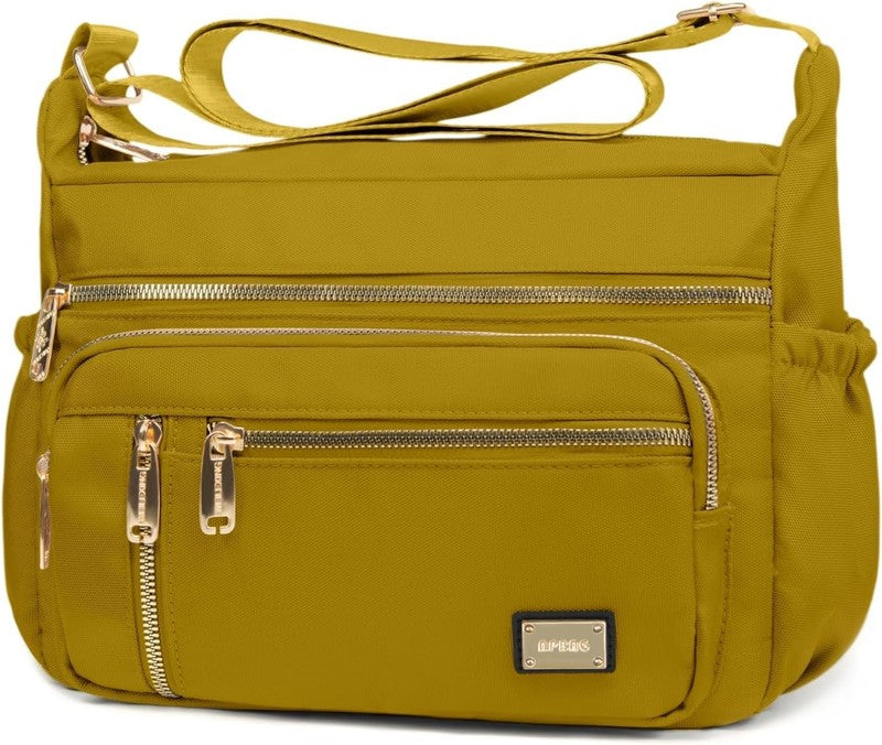 Women's Waterproof Crossbody Messenger Multi Pocket Handbag1