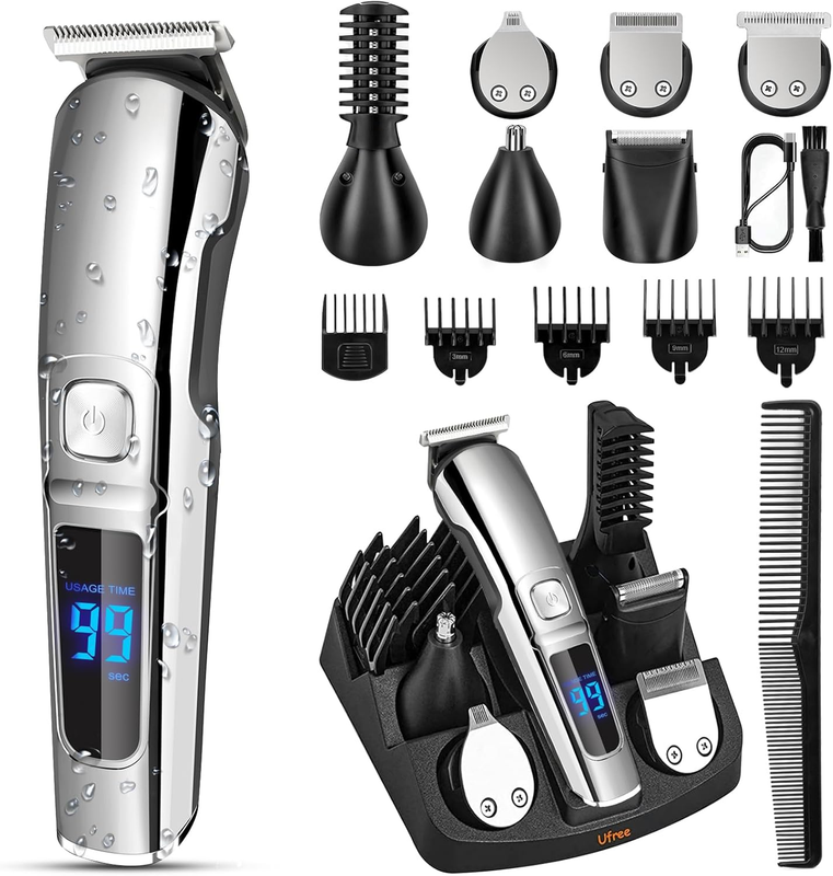 All-in-One Waterproof Beard Trimmer & Grooming Kit for Men - Perfect Gift!7