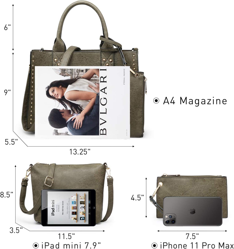 Purses Handbags for Women Tote Wallet Set Top Handle Satchel Shoulder Hobo Bag 35