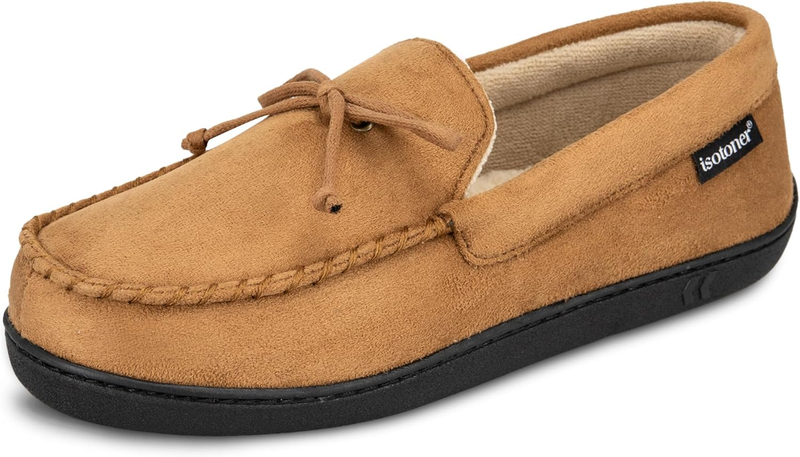 Men’s Microsuede Moccasin Slippers Memory Foam Slip On Indoor Outdoor11