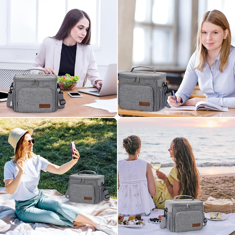 Insulated Lunch Bag for Men Women, Leakproof Cooler Lunch Tote Bag, Portable9